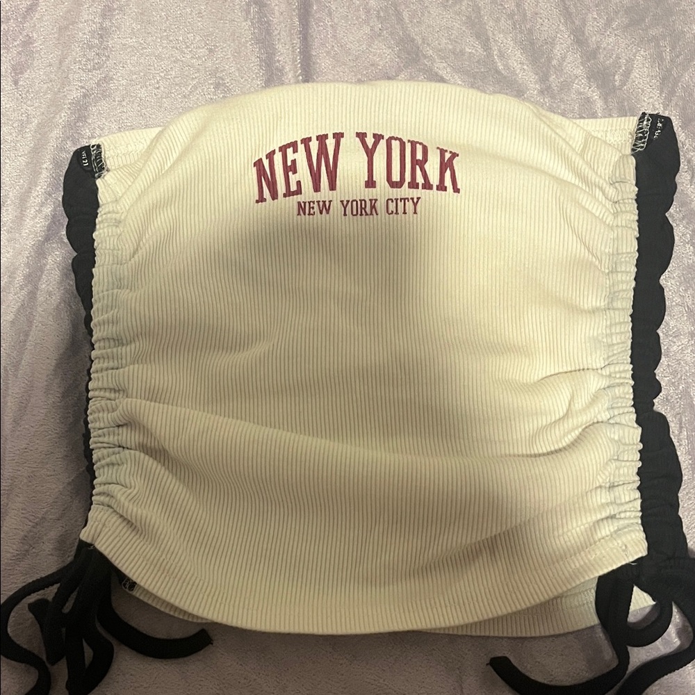 Forever 21 Cream and Black Kids Top